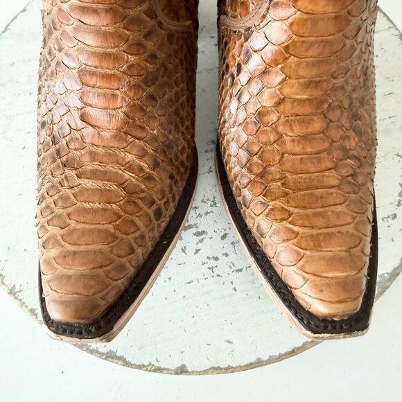 Lane VICKSON Womens Cowboy Bootie 8 Copperhead Western Cowgirl Short Ankle Boots - Picture 8 of 13